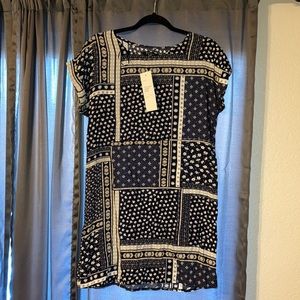 Patchwork Silky T Shirt Dress
